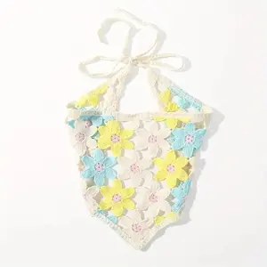 Daisy Flower Crochet Headscarf Casual