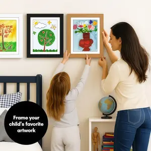 Kids Art Frame, Art Gallery Display & Storage Frame, Stores Up to 100+ Artworks, Children’s Artwork Holder for Playroom, Bedroom & Classroom