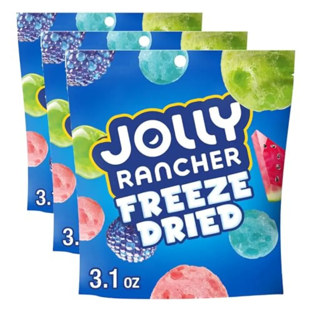 Jolly Rancher Candy, Fruit Flavored, 3.1 oz | Freeze Dried | Pack of 3 Jolly Rancher Candy, Fruit Flavored, 3.1 oz | Freeze Dried | Pack of 3