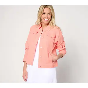 Isaac Mizrahi Live! Bridgehampton Cotton Gauze Jacket