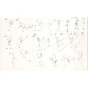 Hercules Walt Disney Production Animation Drawing Used to Make an Episode Wendell Washer A26