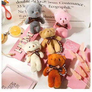 5PCS Bowtie Bear Pendant: Cute and Adorable Small Accessories for Girls' Bags, Plush Dolls, Keychains, Soft and Cute Hangings