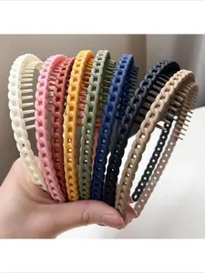 Women's Anti-Slip Wave Retro Hair Band with Teeth, Casual Fashion Headband for Face Washing and Skincare, Stylish Hair Accessory