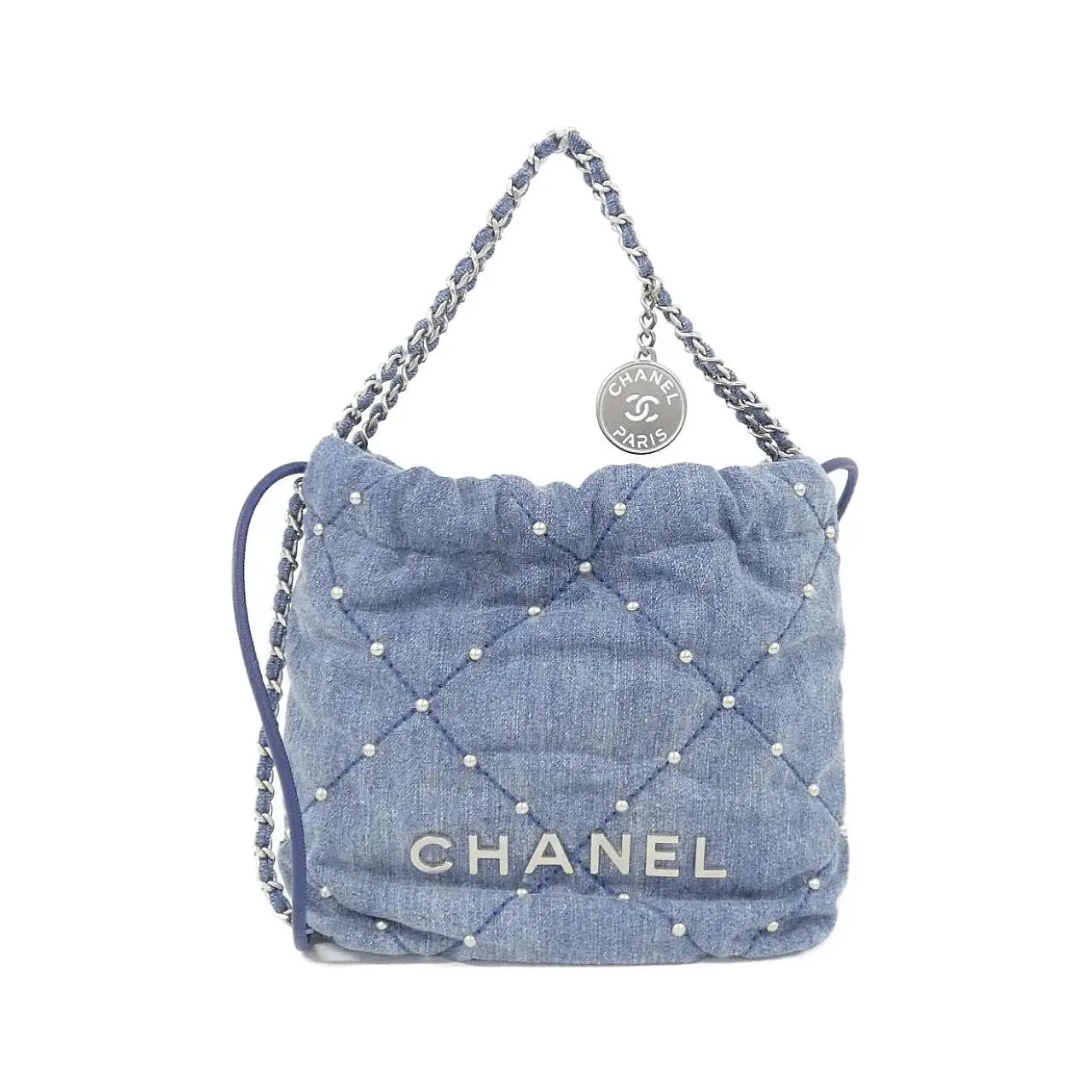 Pre-owned CHANEL Denim Shoulder Bags Chanel22 Mini Bag