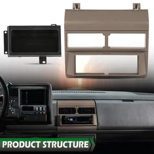 Single Din Radio Install Beige Dash Kit Mount Fit For 88-94 Chevy GMC Truck