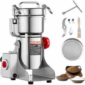 Spring new arrivals 300g Electric Grain Mill Grinder, High Speed 1500W Commercial Spice Grinders, Stainless Steel Pulverizer Powder Machine, for Dry Grains Spices Cereals Coffee Corn Pepper, Swing Type