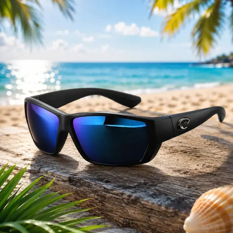 Costa Del Mar Tuna Alley Matte Black Frame/Grey Polarized Lenses 580P, COSTA Polarized Sunglasses Fashion Cycling Running Sun Glasses Unisex Outdoor Sport Polarized Goggles