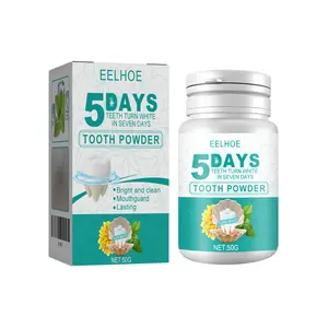 EELHOE 5 Day Whitening Tooth Powder, Clean Teeth Remove Dirt Plaque Fresh Mouth Clean Teeth Powder