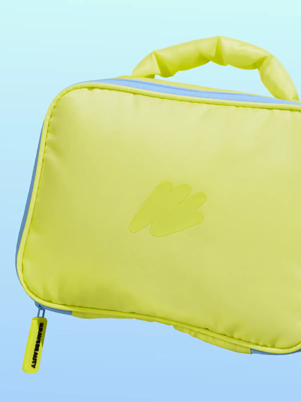 KraveBeauty Puffy Pouch - Travel Makeup & Skincare Bag made with recycled materials
