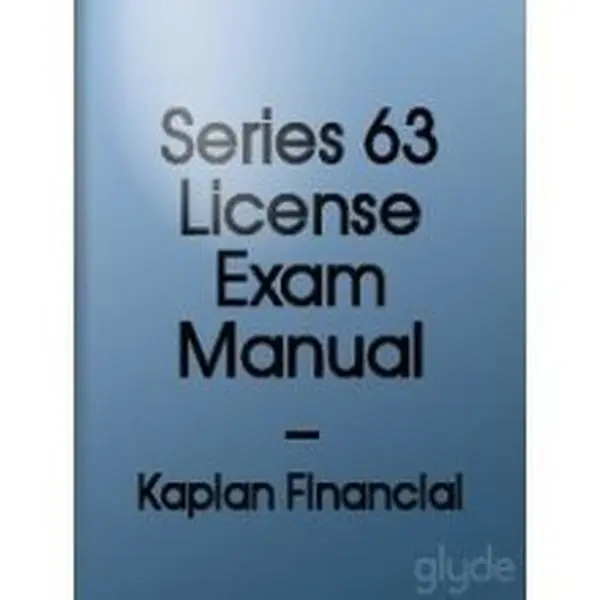 USED-Series 63 License Exam Manual by Kaplan Financial (Paperback)