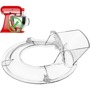 Pouring Shield for  Mixer - Splash Guard for Kitchen Aid Stand Mixer Works with 4.5-5QT Tilt- Mixer Bowls (Stainless Steel/Glass/Ceramic/), Kitchen Aid Accessories and Attachments