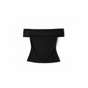 Off-Shoulder Foldover Neckline Top