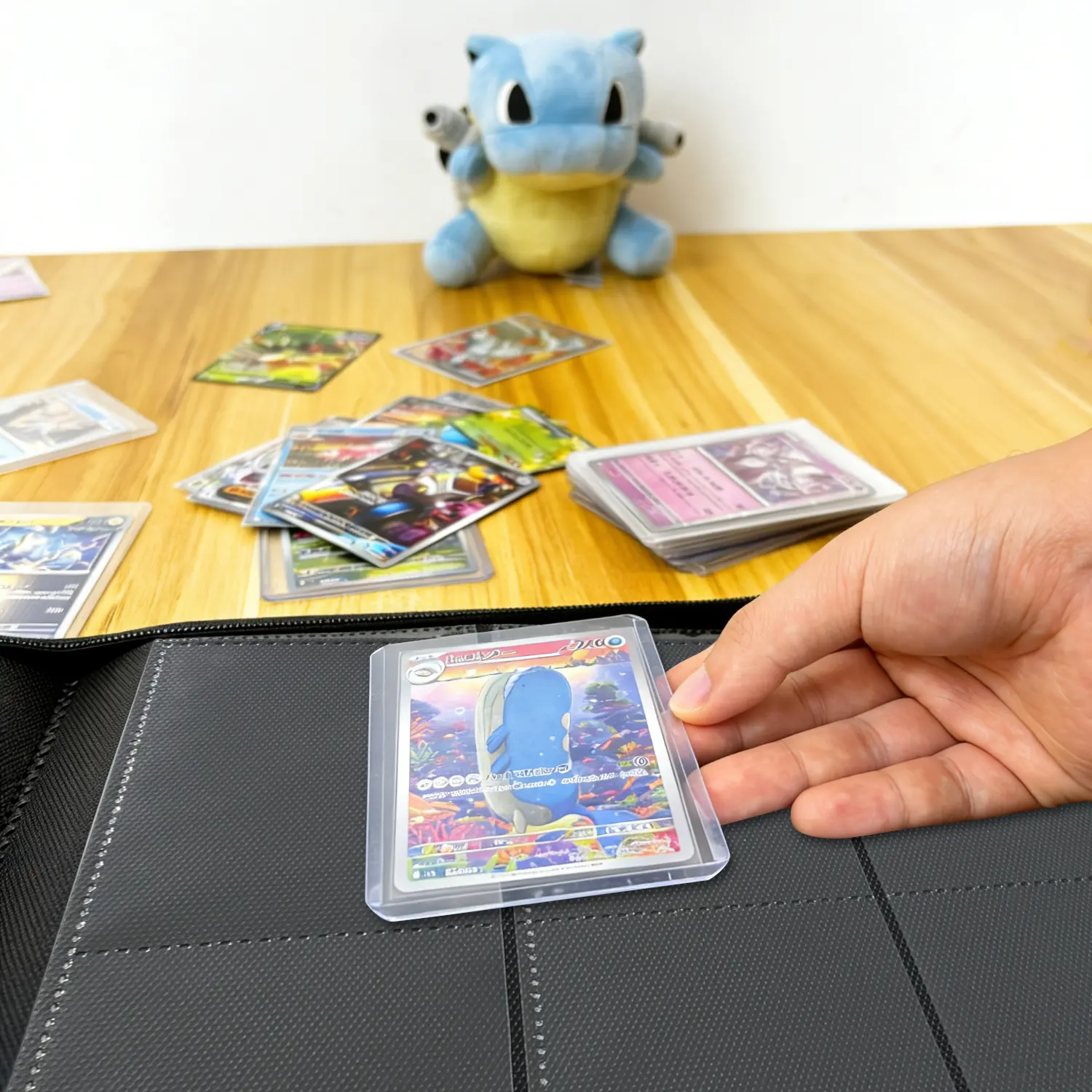 RAVAVER Toploader Binder,Oversize 9-Pocket Album, Holds 252 Toploaders with Customizable Label Slot and Side- RAVAVER Toploader Binder,Oversize 9-Pocket Album, Holds 252 Toploaders with Customizable Label Slot and Side-