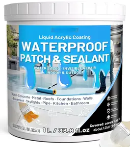 Liquid  Sealant, Invisible Water Proof Agent, Anti-Leakage Repairing Transparent  Coating, Indoor and Outdoor Water-Based Waterproofing Glue 1L