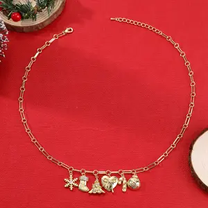 Christmas charms necklace