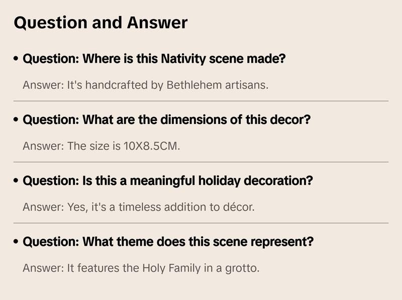 Olive Wood Nativity Scene_ Holy Family in Grotto Frame Decor Religious