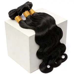 PerisModa 100% Human Hair Body Wave Bundles Human Hair Brazilian Remy Natural Black 1/3/4 Pcs Virgin Hair Raw Human Hair Extensions