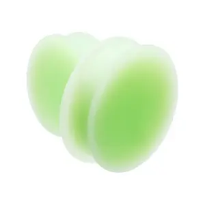 Large Gauge Glow in the Dark Silicone Double Flared Plugs - Pair