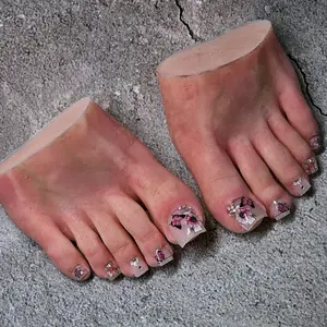 Realistic Silicone Nail Practice Half Foot Nail Art