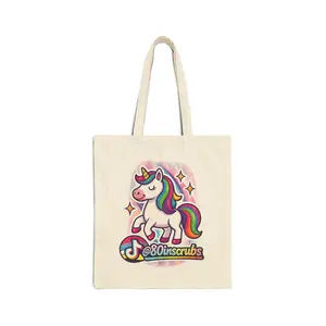 @80inscrubs "Unicorn Sticker" Canvas Tote | OFFICIAL MERCH COLLAB |  80inscrubs Official Gear