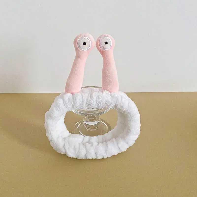 Makeup Headband, 1 Count Cartoon Snail Headband, Cute Face Wash Headband, Girls Funny Plush Hair Accessories, Gifts for Her