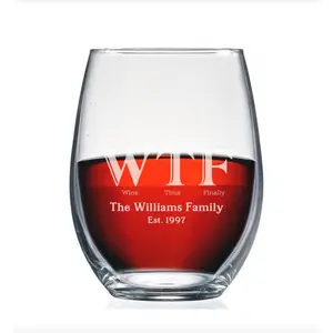 Personalized Funny Stemless Wine Glass