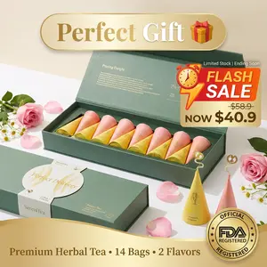 Your AM/PM Switch - Energize AM, Unwind PM Tea Kit | 14 Conical Bags Chinese Herbal Blend Ashwagandha Chamomile Lavender