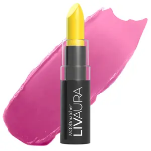 LIVAURA MOODmatcher Long Lasting Lipstick for Women – Color Changing Moisturizing Cream Lipsticks, Smudge Proof Lip Stick, Easy to Apply Lip Makeup, Made in USA (Yellow)