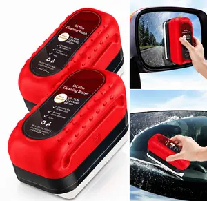 2PCS Automotive Oil Film Cleaning Brushes, Car Windshield Glass Cleaner Board, Anti-Fog Window Cleaning Tools for Cars