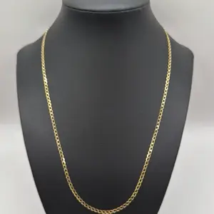10k gold solid gloss cut chain