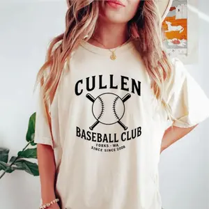 Cullen Baseball Club Shirt, Funny Vampire Fan Tee, Twilight Inspired Gift, Soft Unisex T-Shirt, Sport Tshirt