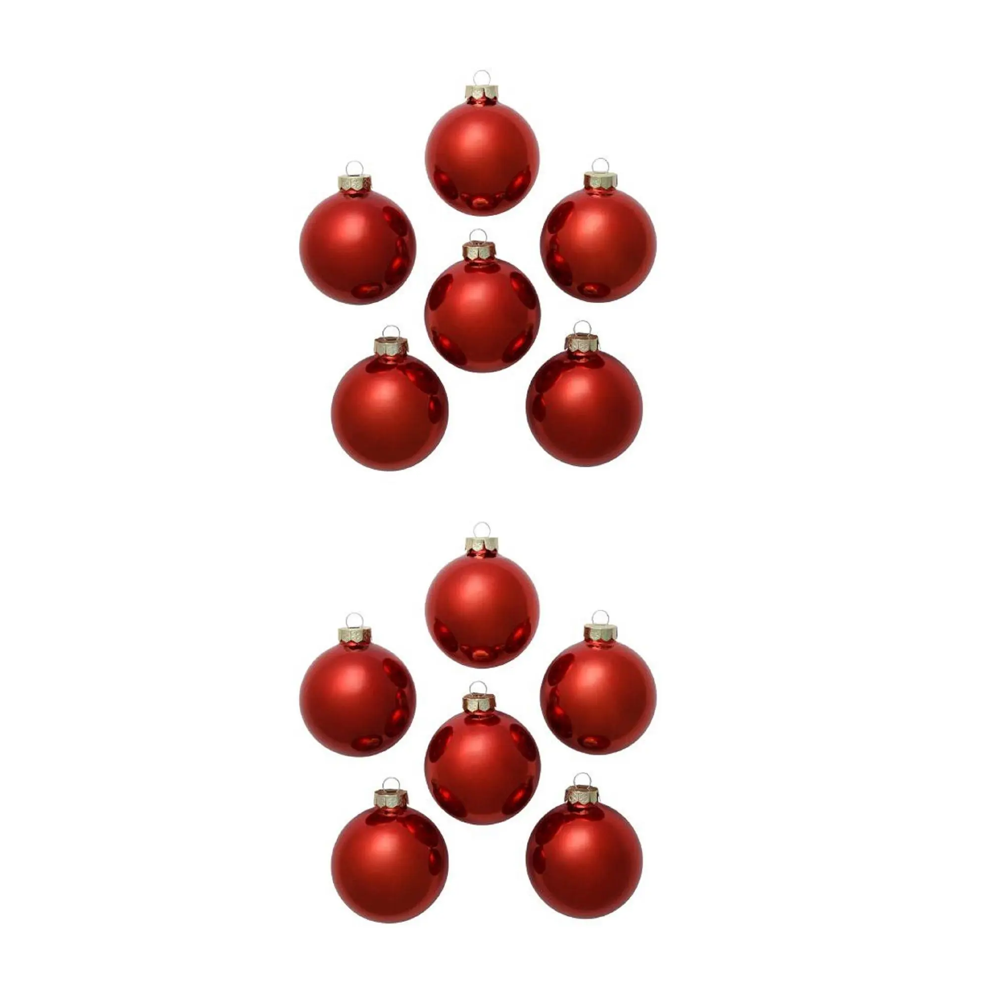 Whitehurst Set of (12) 2.75" Pearl Finish GlassOrnament
