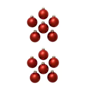 Whitehurst Set of (12) 2.75" Pearl Finish GlassOrnament