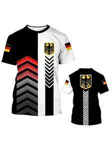 Men's Germany Football T-Shirt, Essential Fan Gear, German Coat of Arms Design, Quick-Dry Breathable Fabric, Perfect for Matches & Training