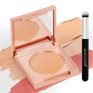 Colorful Clay CC Eye Concealer Cream with Brush, Perfect for Dark Circles, Under-Eye Coverage, Color Correction, Brighten Fatigue Eyes