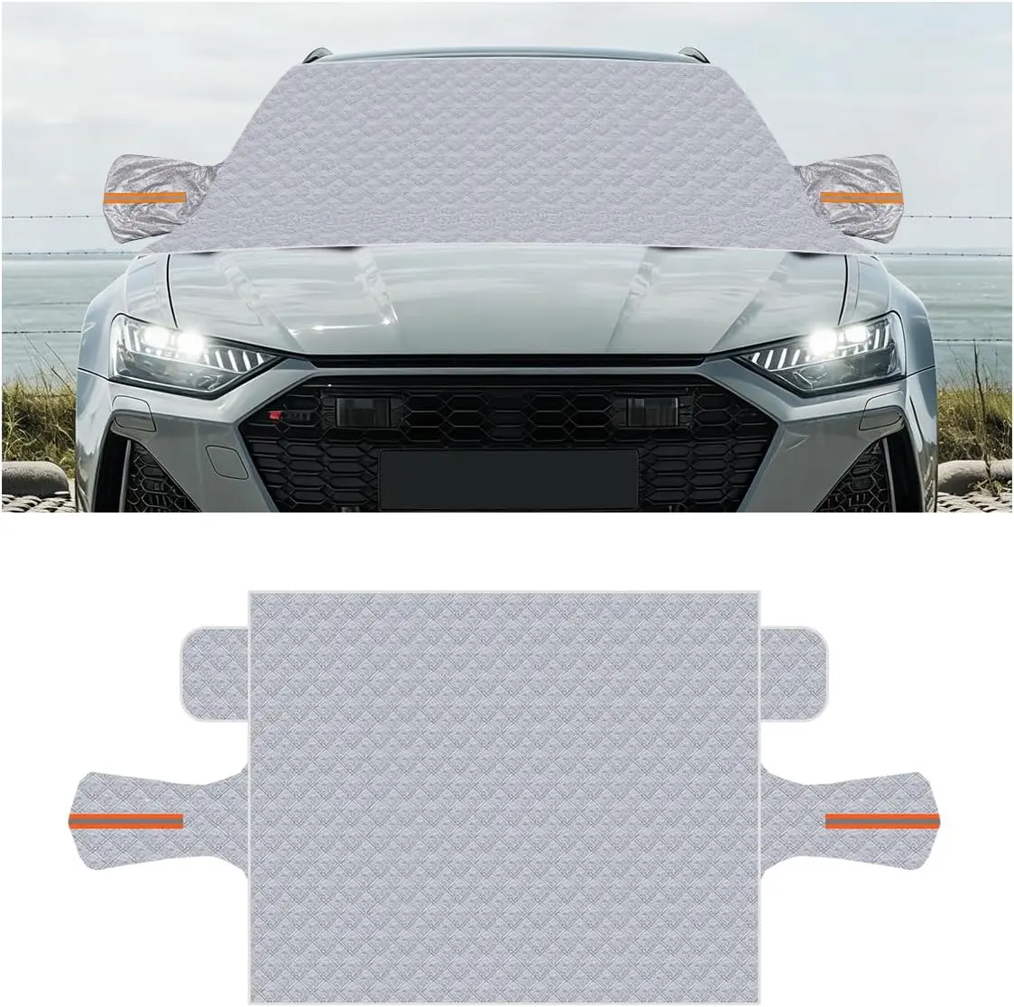 Magnetic Attachment Design Anti-Theft Function Snow and Frost Resistance Rain Resistance Car Windshield Cover