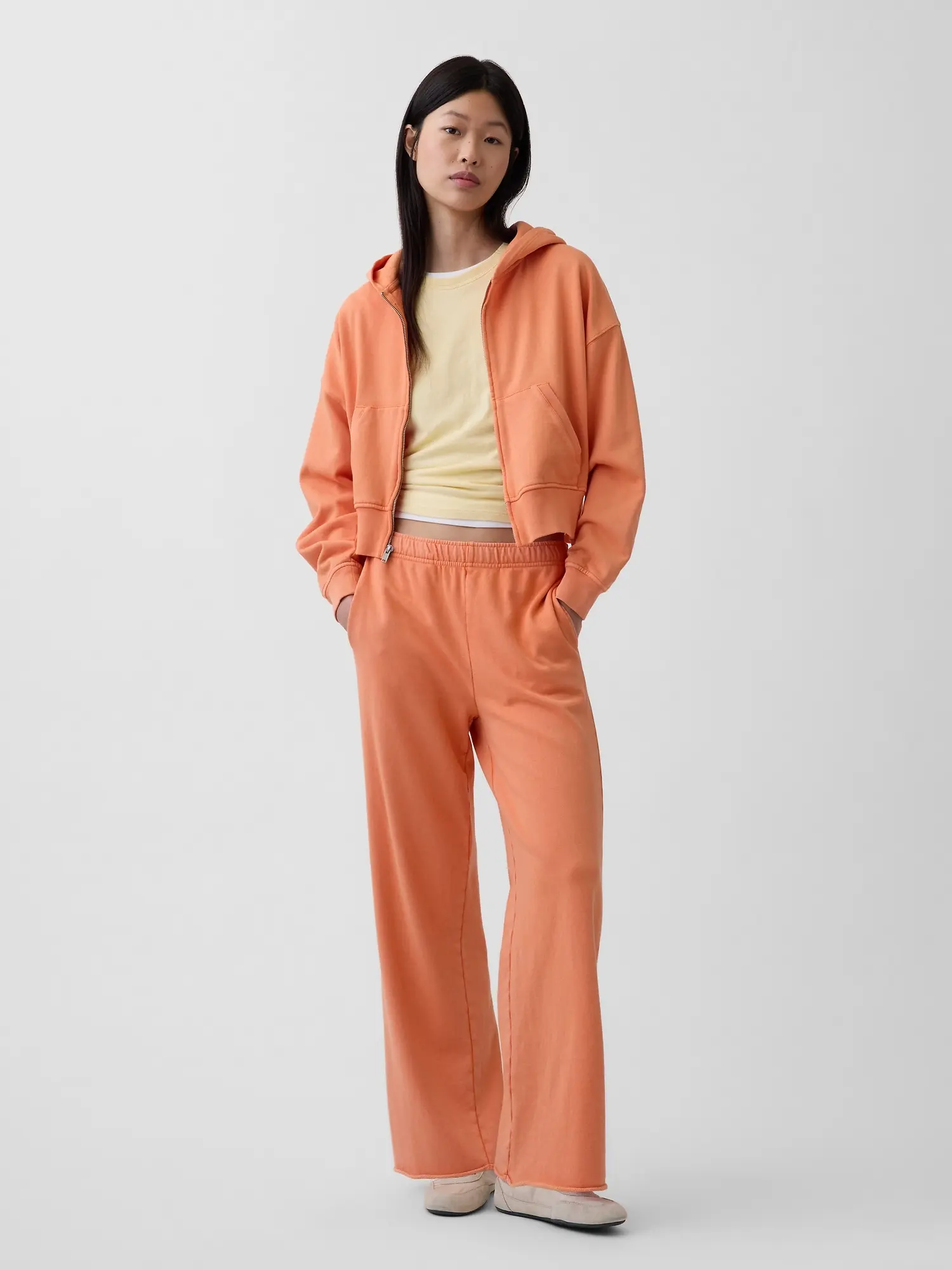 Gap Women's VintageSoft Terry Wide-Leg Sweatpants Gap Women's VintageSoft Terry Wide-Leg Sweatpants
