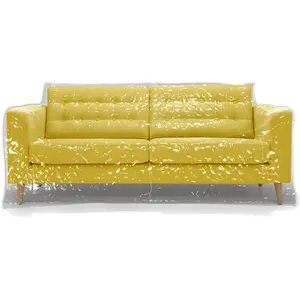 Clear Thick Couch Cover  Heavy Duty Vinyl 3 Seat Sofa Cover for Protection Against   Clawing, Stain, Dust Protector Plastic Couch Cover for Moving & Storage