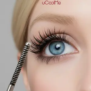 uCoolMe Lengthening and Curling Mascara 3D Eyelash Iron Magic Wand Mascara Black Long Lasting Waterproof Smudge Proof 24 Hour Wear Natural Extension Thickening Effect Ultra Fine Volumizing Makeup Cosmetics TikTokShopHolidayHaul