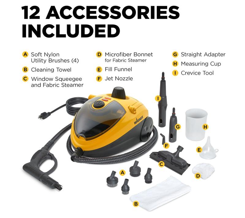 Wagner 905e Auto Steam Cleaner with 12 Accessories