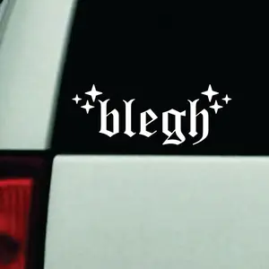 Blegh v9 Car Decal Truck Bumper Sticker Window Windshield Vinyl Emo Goth