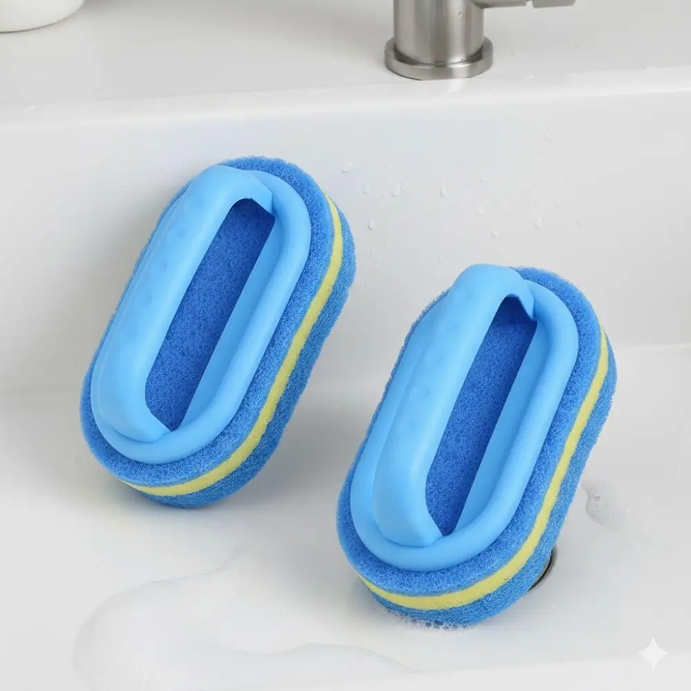 Magic Sponge Scrubber for Kitchen & Bathroom - Deep Clean Stains on Ceramic Tubs, Tiles, Walls | Durable, Reusable, Multipurpose Cleaning Sponge | Effortlessly Removes Tough Grime, No-Scratch, Home Cleaning Essential