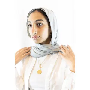 Jersey Hijab - Tshirt Gray casual soft