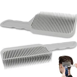 Men's Haircut Comb Set, Silicone Barber Tool Kit, Hair Cutting Accessories, Curved Positioning Comb, Flat Top, Compatible with All Men's Clippers