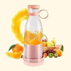 FRESHJUICE Portable Waterproof Mini Blender 304 Stainless Steel 350ml Capacity with 4 3D Blades, Easy to Clean, Portable Design
