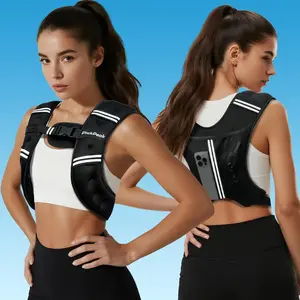 Walking Home Workout Weighted vest for BEGINNERS Weighted Vest for Woman Man 5lb/6lb/8lb/12lb/15lb/20lb/25lb/30lb Weighted Vest for Walking, Strength Training Weight Vest with Adjustable Buckle Detachable Phone Pouch for Running Workout gift for women man