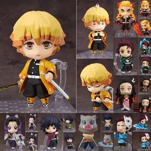 DemonSlayer Complete Series Q-Version KO Articulated Action Figures Model Kit 10CM BOY PVC Desktop Ornament Trendy Toys Fun Gift