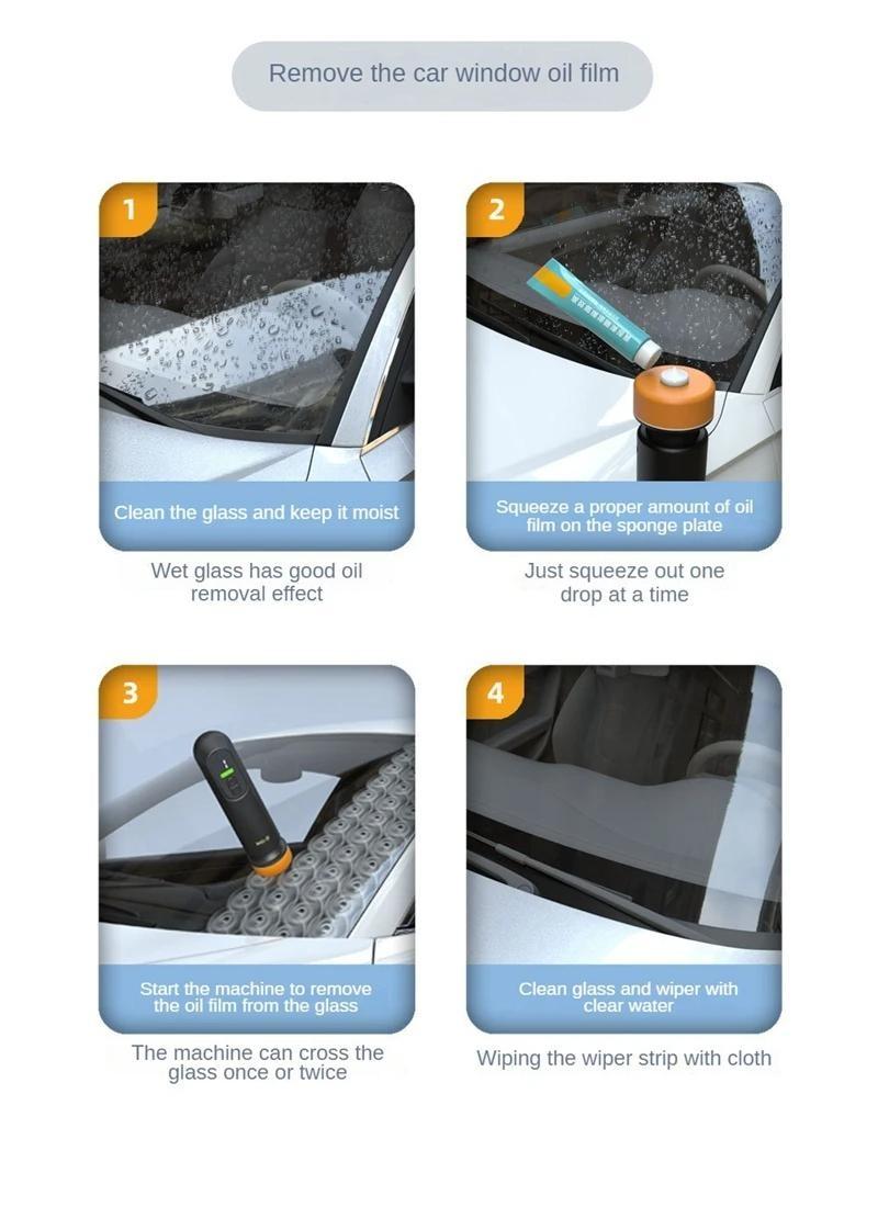 Joytutus Cordless Car Polisher, 12000RPM 3-in-1 Buffer Sander & Waxer, Paint Scratch Repair & Windshield Oil Film Removal Tool