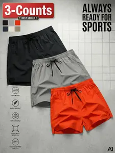 A1 Men's 5 Inch Workout Shorts Quick Dry Lightweight Breathable Athletic Gym Running Shorts with Hidden Zipper Pockets 4-Way Stretch Breathable Training Activewear Side Split