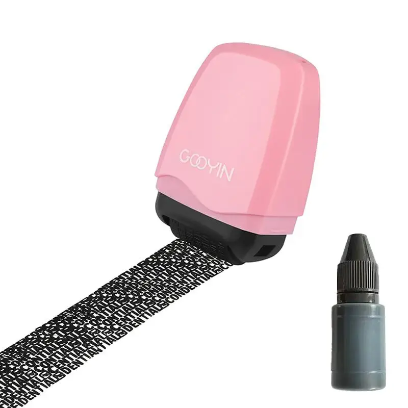 Identity Protection Roller Stamp with Refill, 1 Count Identity Theft Protection Roller Stamp, Anti Theft and Privacy Safety, Mini Essential Items
